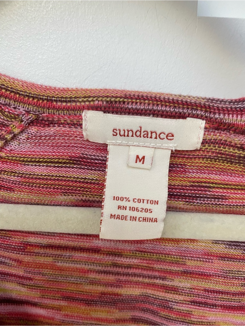 Sundance space-dye knit cardigan sweater vibrant multi-colored pattern, medium - Picture 3 of 3